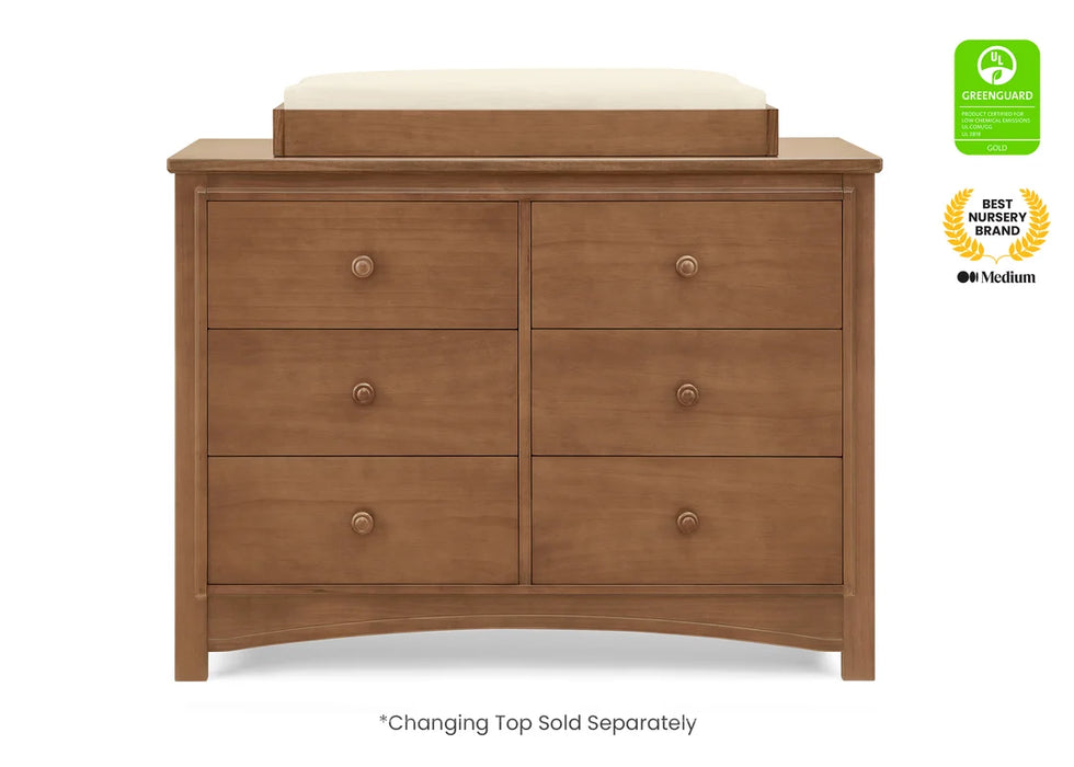 Delta Children Perry 6 Drawer Dresser with Interlocking Drawers