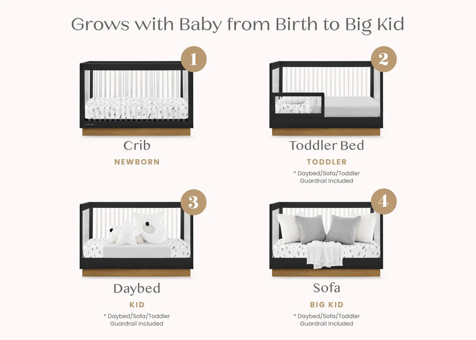 Delta Children James Acrylic 4-in-1 Convertible Crib