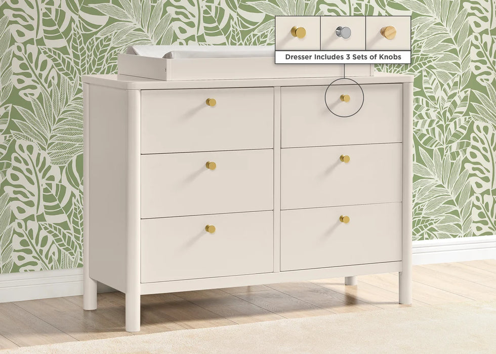 Delta Children Brooks 6 Drawer Dresser with Interlocking Drawers