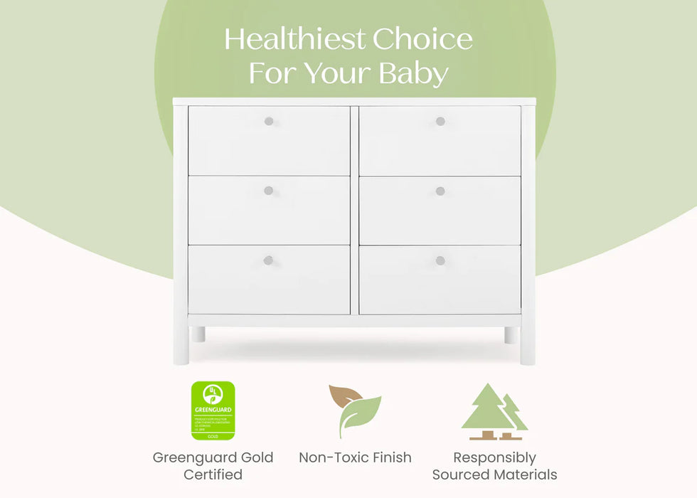 Delta Children Brooks 6 Drawer Dresser with Interlocking Drawers