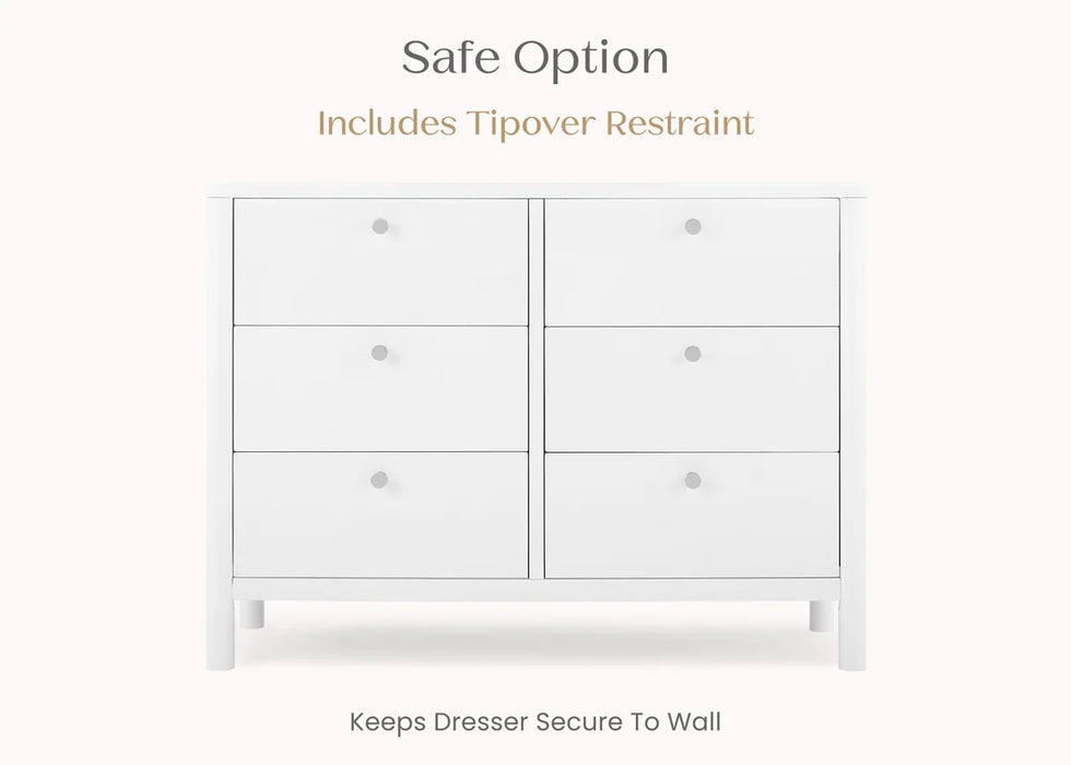 Delta Children Brooks 6 Drawer Dresser with Interlocking Drawers