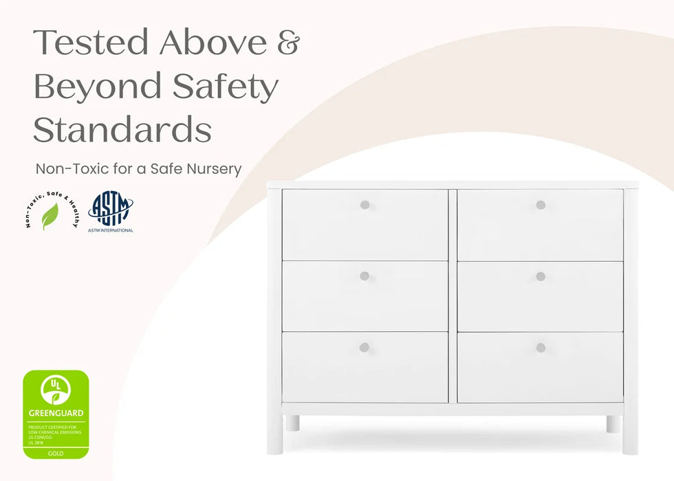 Delta Children Brooks 6 Drawer Dresser with Interlocking Drawers
