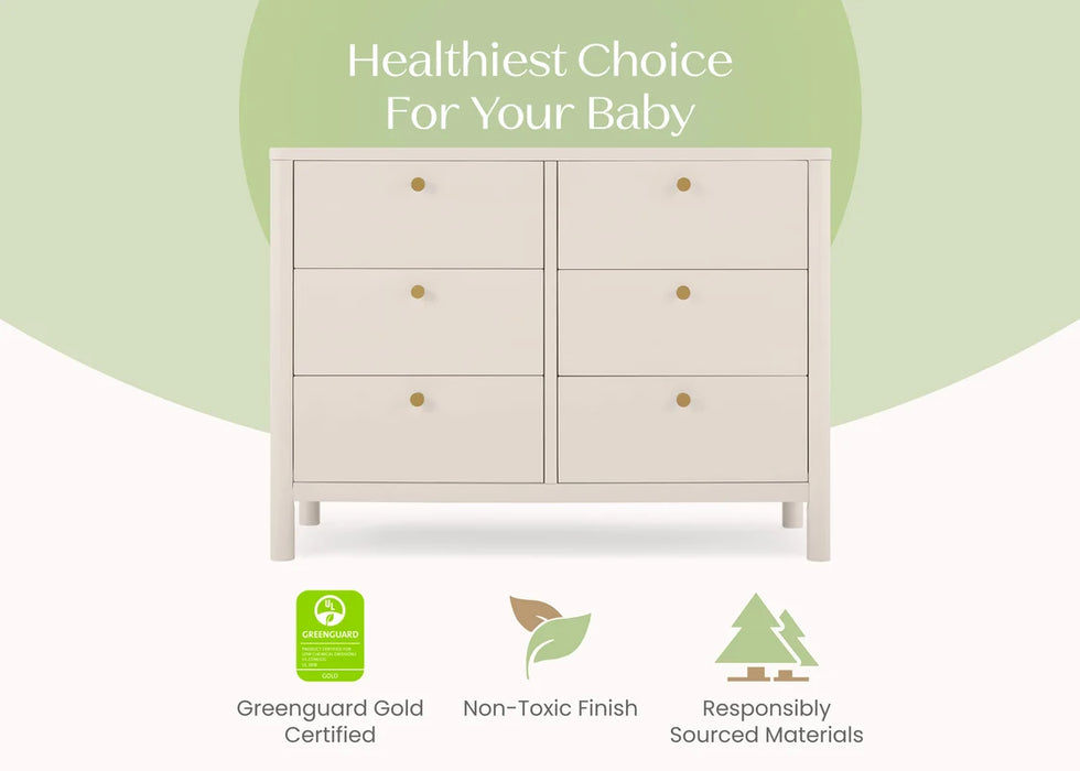 Delta Children Brooks 6 Drawer Dresser with Interlocking Drawers