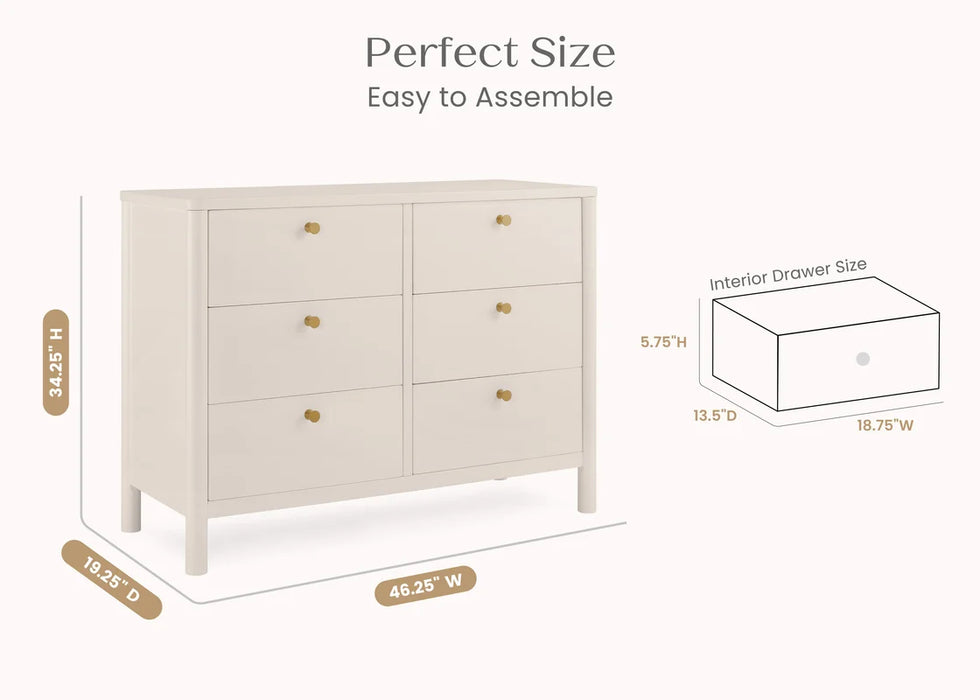 Delta Children Brooks 6 Drawer Dresser with Interlocking Drawers