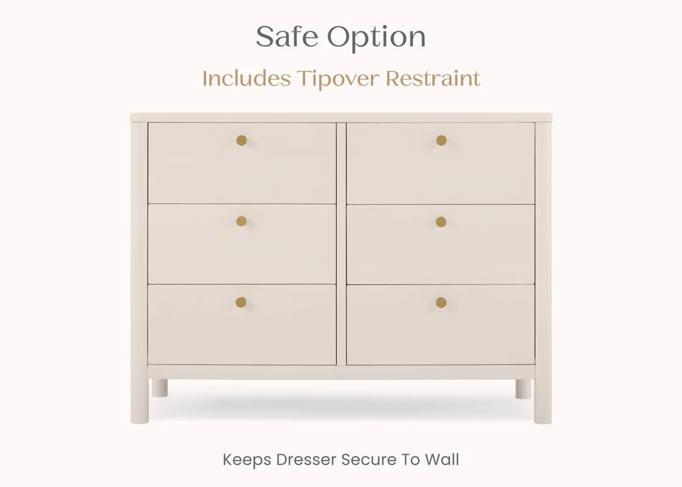 Delta Children Brooks 6 Drawer Dresser with Interlocking Drawers