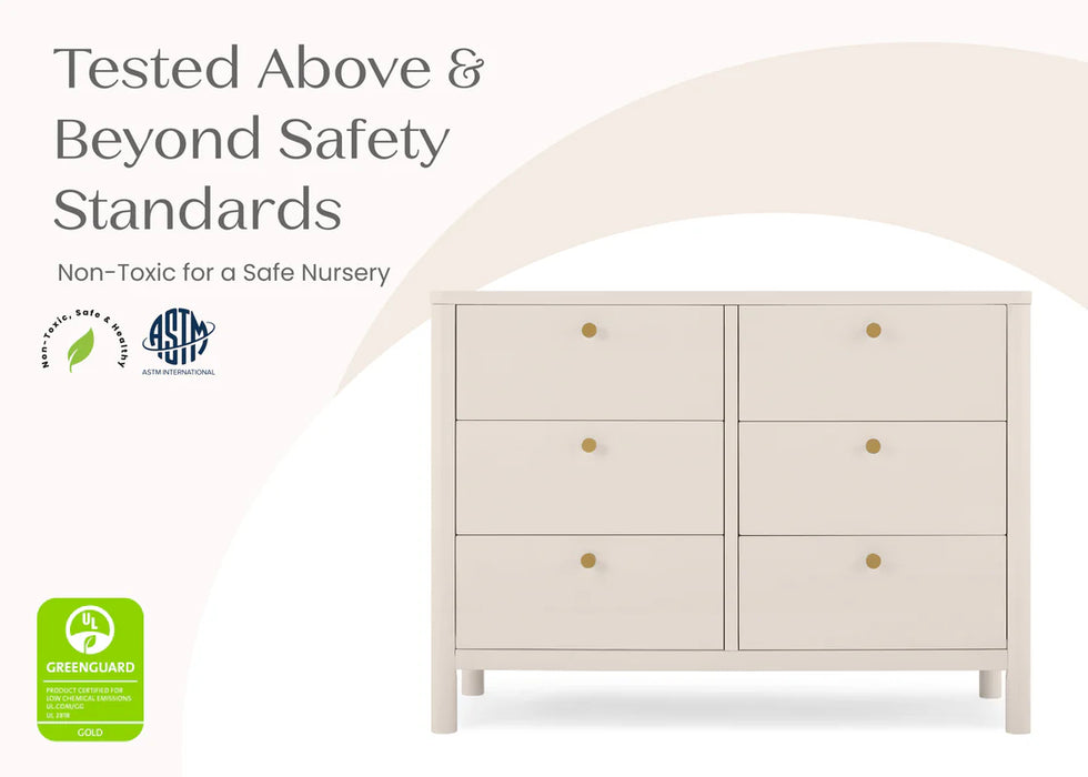Delta Children Brooks 6 Drawer Dresser with Interlocking Drawers