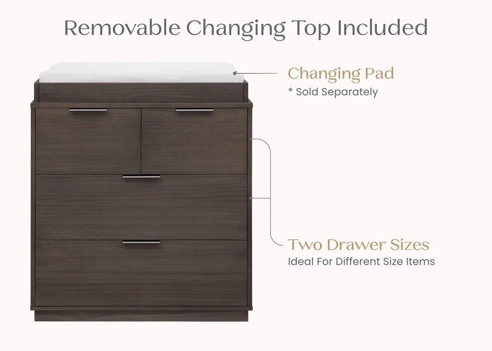 Delta Children Forever 4 Drawer Dresser with Changing Top and Interlocking Drawers