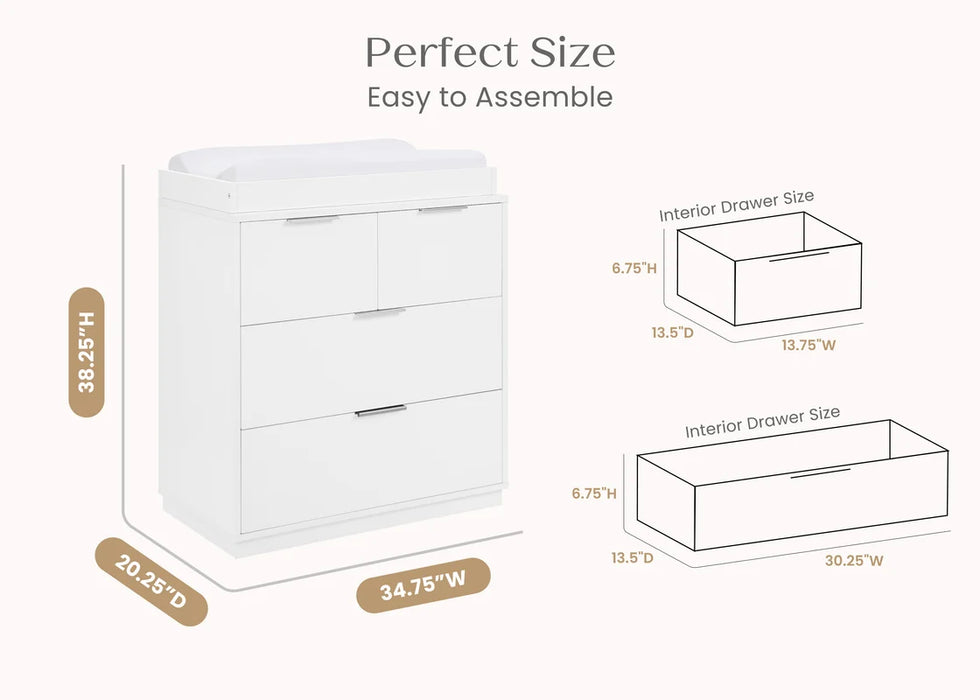 Delta Children Forever 4 Drawer Dresser with Changing Top and Interlocking Drawers