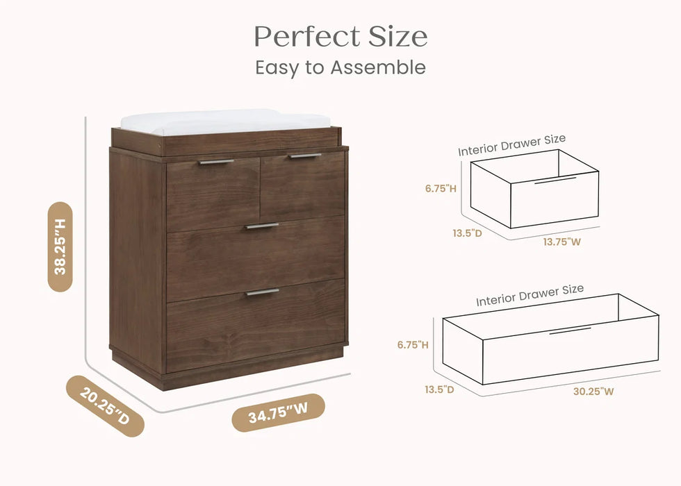 Delta Children Forever 4 Drawer Dresser with Changing Top and Interlocking Drawers