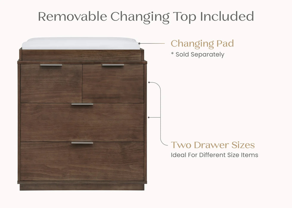 Delta Children Forever 4 Drawer Dresser with Changing Top and Interlocking Drawers