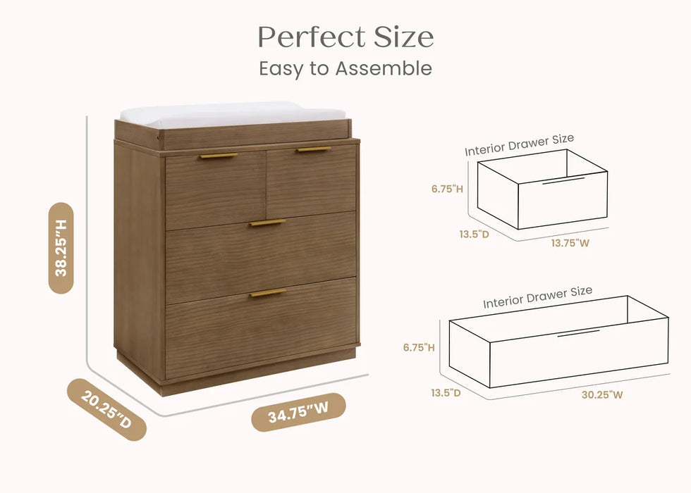 Delta Children Forever 4 Drawer Dresser with Changing Top and Interlocking Drawers