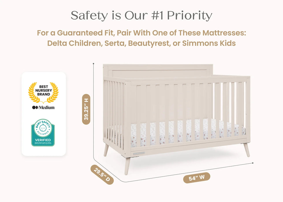 Delta Children Lola 6-in-1 Convertible Crib