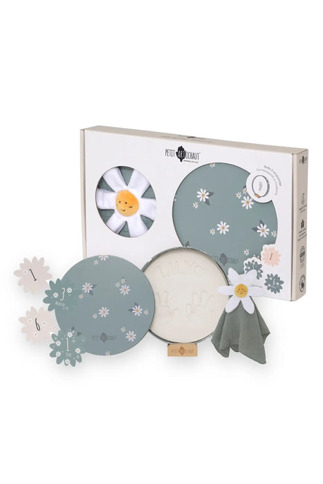 Birth Gift Set - Baby Handprint Kit, Comforter & Milestone Cards | Baby Shower Gift