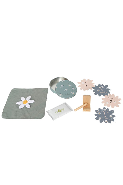 Birth Gift Set - Baby Handprint Kit, Comforter & Milestone Cards | Baby Shower Gift