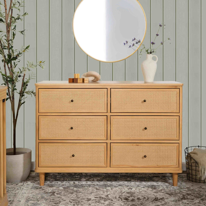 Black Friday Deal! Namesake Marin with Cane 6 Drawer Dresser
