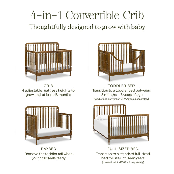 Black Friday Deal! Namesake Liberty 4-in-1 Convertible Spindle Crib