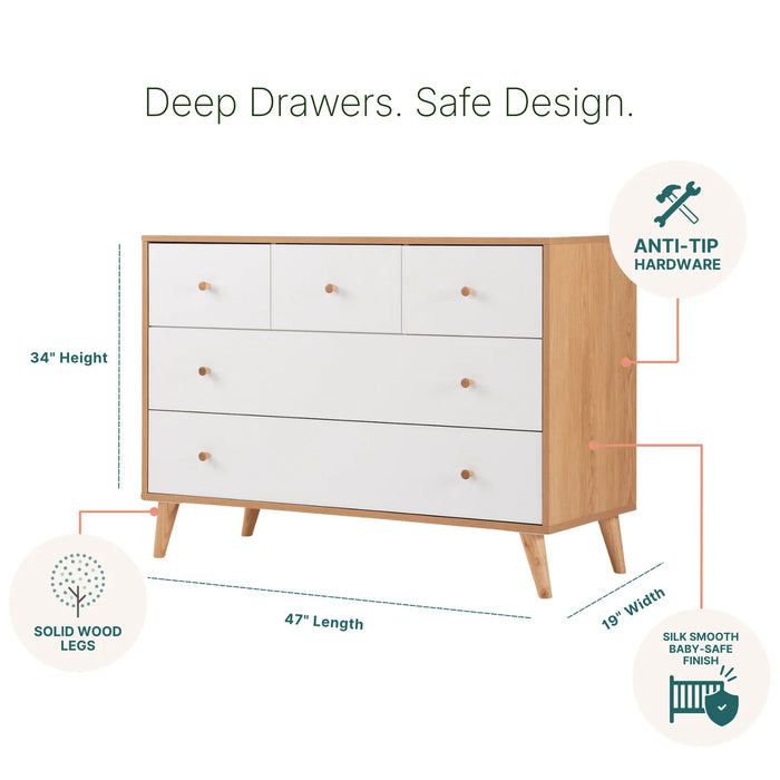 dadada Austin 5-Drawer Nursery Dresser