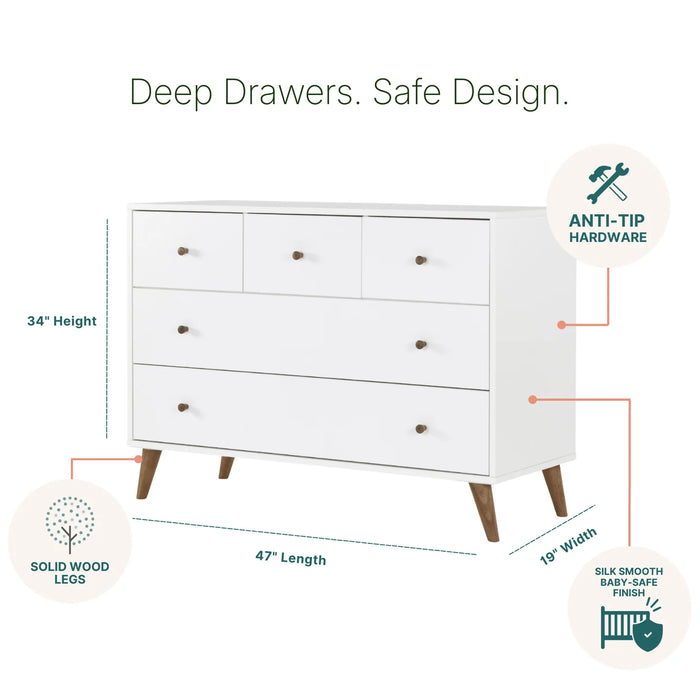 dadada Austin 5-Drawer Nursery Dresser