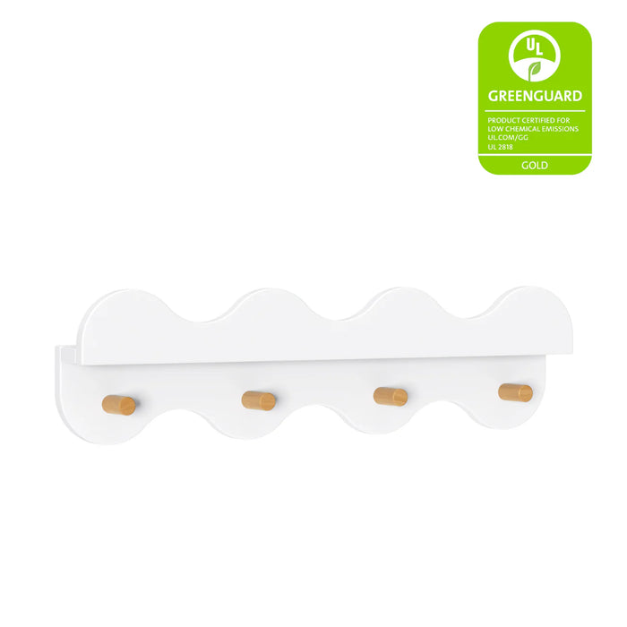 Babyletto Lido Wave Bookshelf with Hooks
