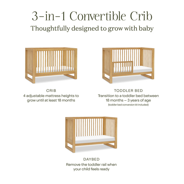 Black Friday Deal! Namesake Nantucket 3-in-1 Convertible Crib with Toddler Bed Conversion Kit