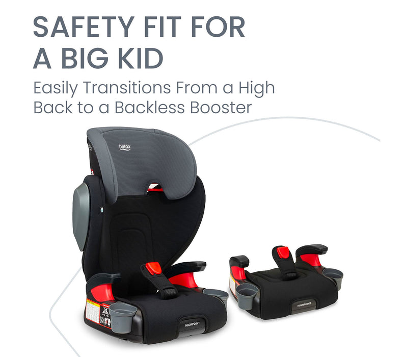 Britax Highpoint™ 2-Stage Belt-Positioning Booster with Quick-Push Connectors