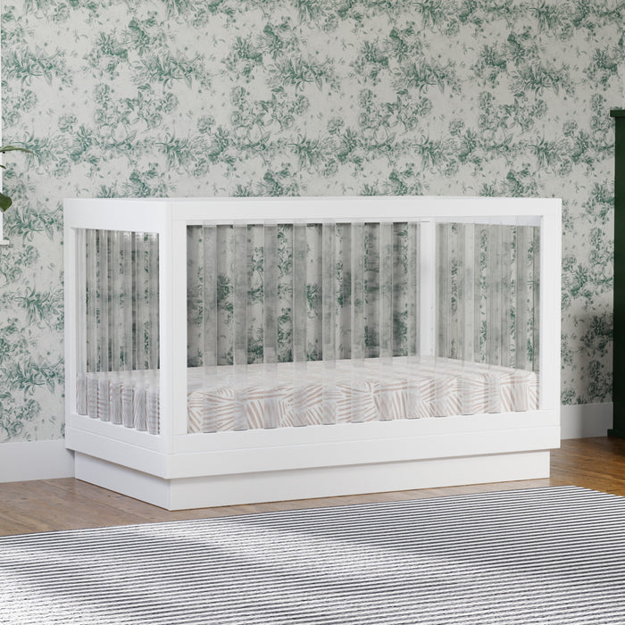 Black Friday Deal! Babyletto Harlow Acrylic 3-in-1 Convertible Crib with Toddler Bed Conversion Kit