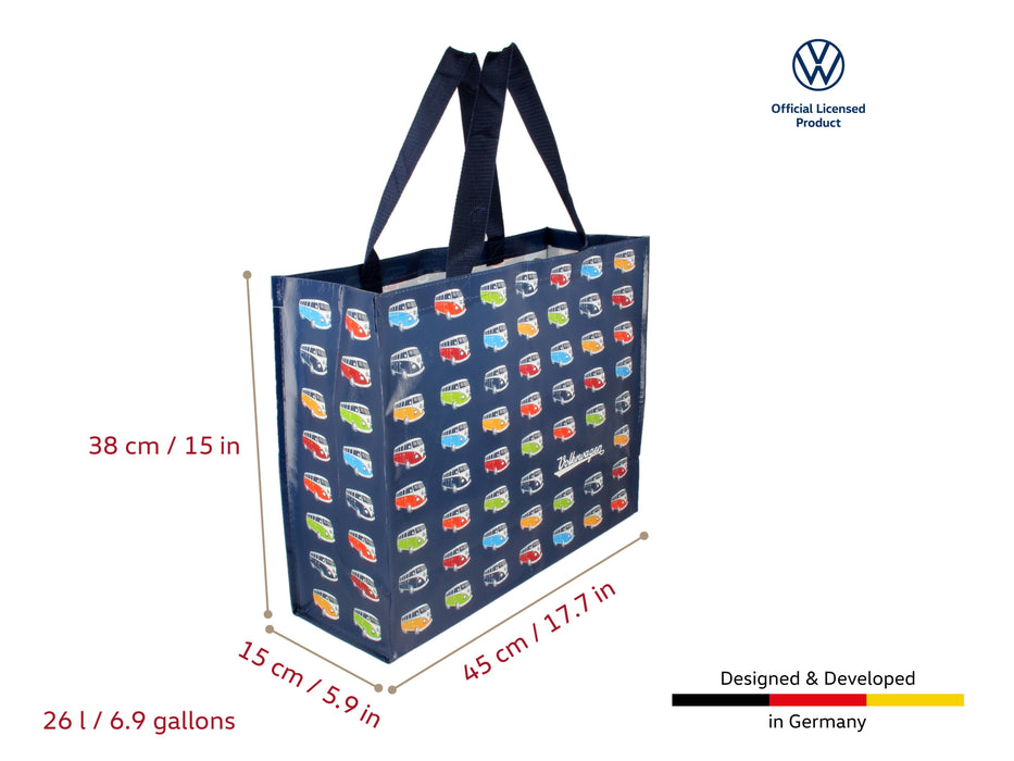 VW Bus Reuseable Large Bulk Foldable Shopper Bag  - Parade