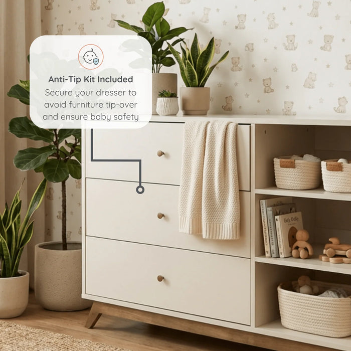dadada Central Park 3-drawer, 2 shelves dresser