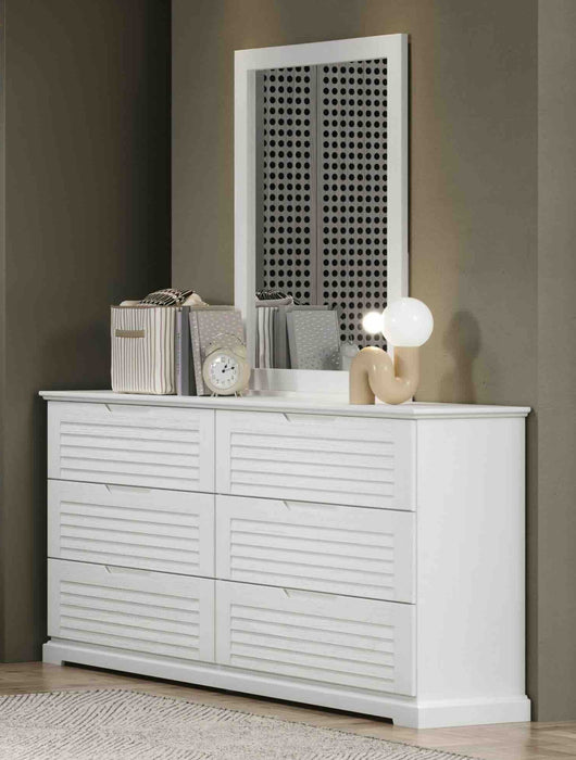 Innovations 6 Drawer Double Dresser in Pearl
