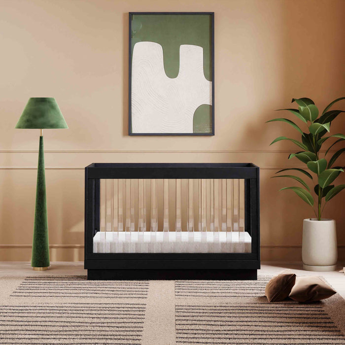 Black Friday Deal! Babyletto Harlow Acrylic 3-in-1 Convertible Crib with Toddler Bed Conversion Kit