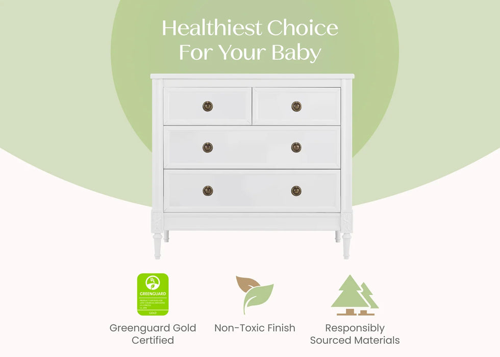 Delta Children  Heritage 4 Drawer Dresser with Changing Top and Interlocking Drawers