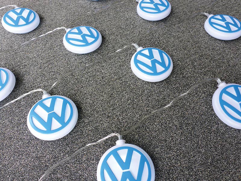 VW Logo String Lights 3m, 20 x LED - Blue/White