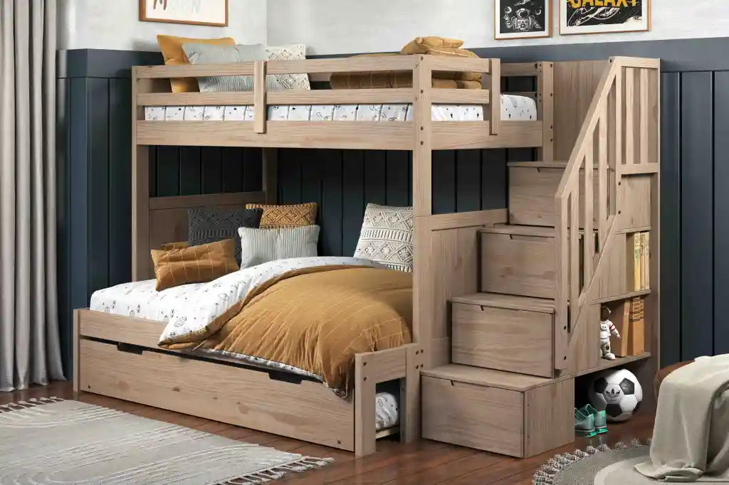 Innovations Twin over Full Staircase Bunk**400 lbs Rating on each Bed