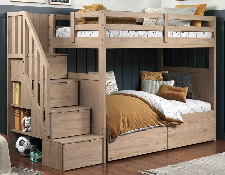 Innovations Staircase Twin over Twin Bunk Bed* Holds 400 lbs on each bed