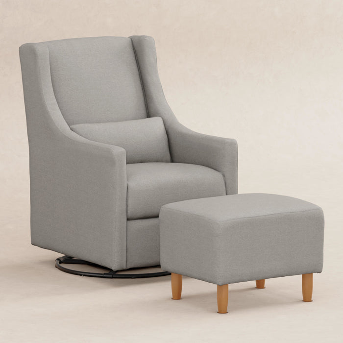 Black Friday Deal! Babyletto Toco Swivel Glider and Ottoman in Eco-Performance Fabric | Water Repellent & Stain Resistant