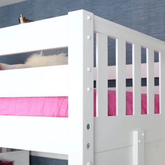 Maxtrix Full High Loft Bed with Stairs (800 Lbs. Rating)