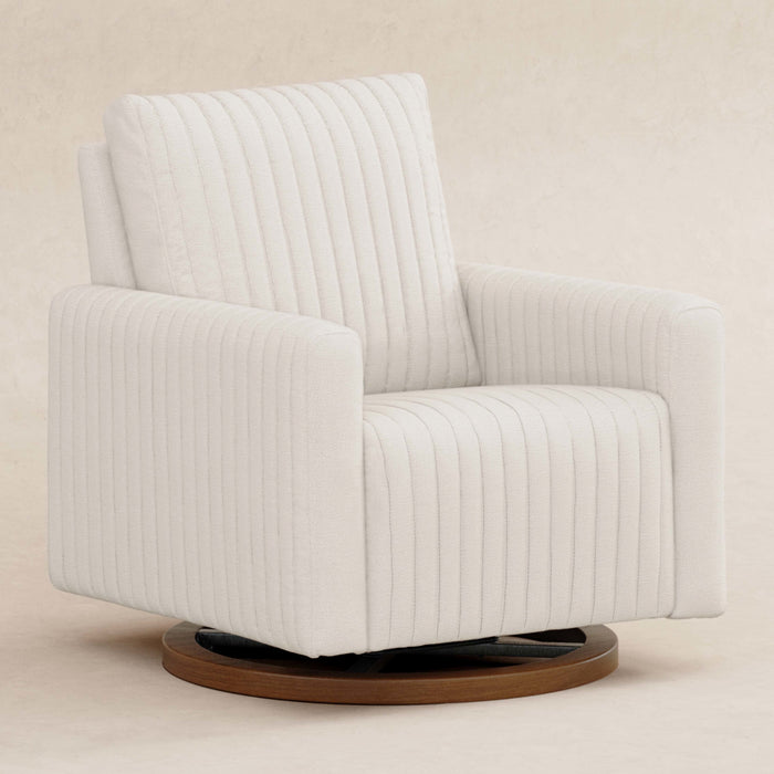 Black Friday Deal! Babyletto Poe Channeled Swivel Glider in Eco-Performance Fabric | Water Repellent & Stain Resistant