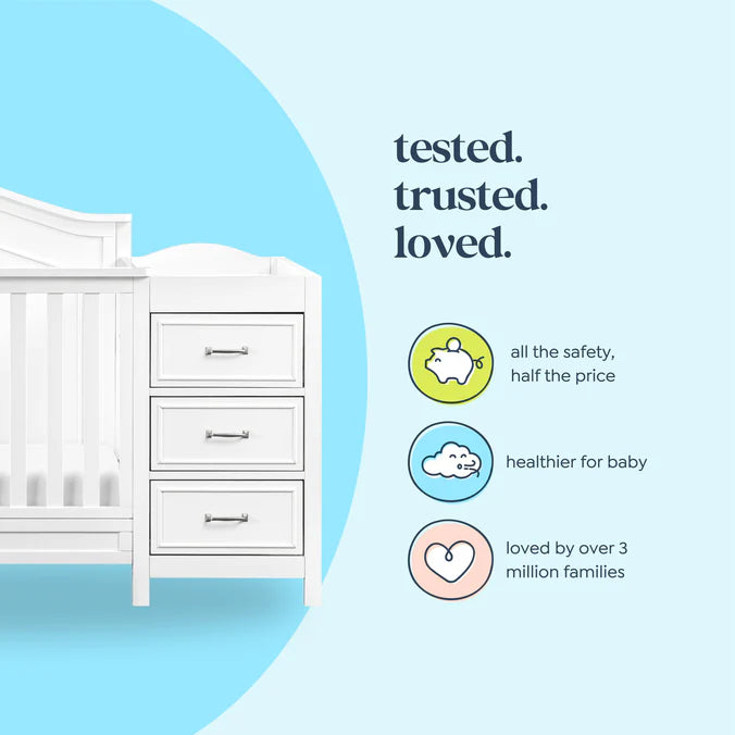 DaVinci Charlie 4-in-1 Convertible Crib and Changer Combo