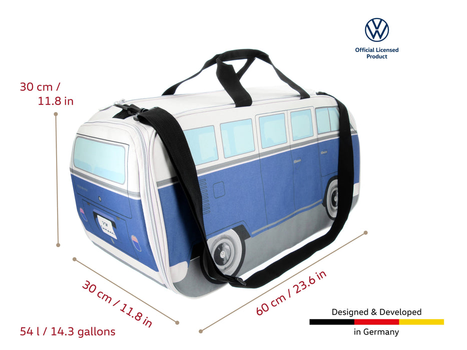 VW Bus Sport Workout Yoga Weekender Travel Bag - BL/BG (L)