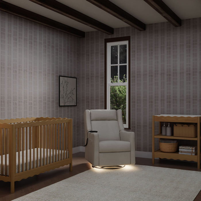 Black Friday Deal! Babyletto Kiwi Deluxe Power Recliner & Swivel Glider with Heat and Massage