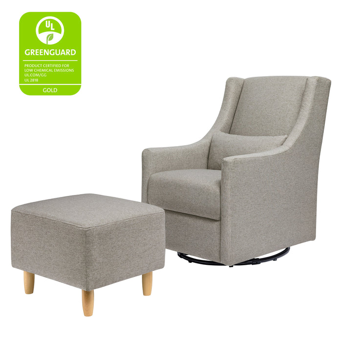 Black Friday Deal! Babyletto Toco Swivel Glider and Ottoman in Eco-Performance Fabric | Water Repellent & Stain Resistant