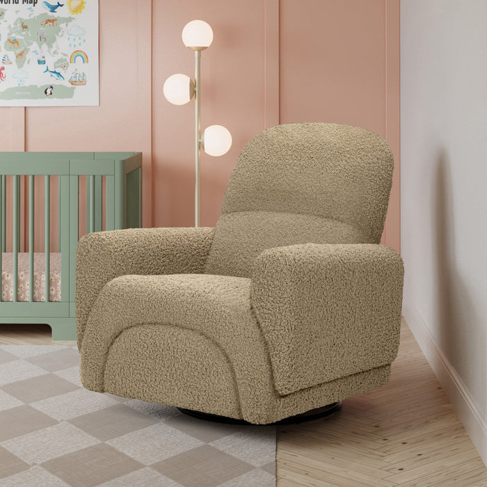 Black Friday Deal! Babyletto Rainbow Recliner and Swivel Glider in Teddy Loop
