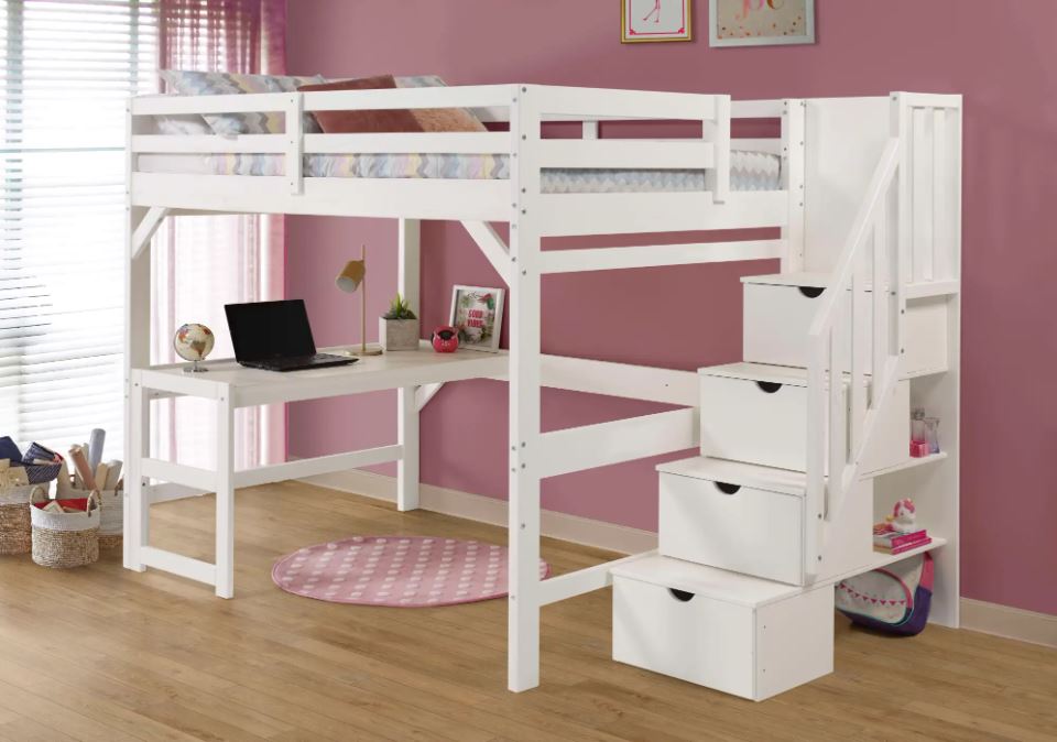 BLACK FRIDAY SALE $400 OFF Innovations Twin Size Staircase Loft Bed with Desk**400lbs Rating