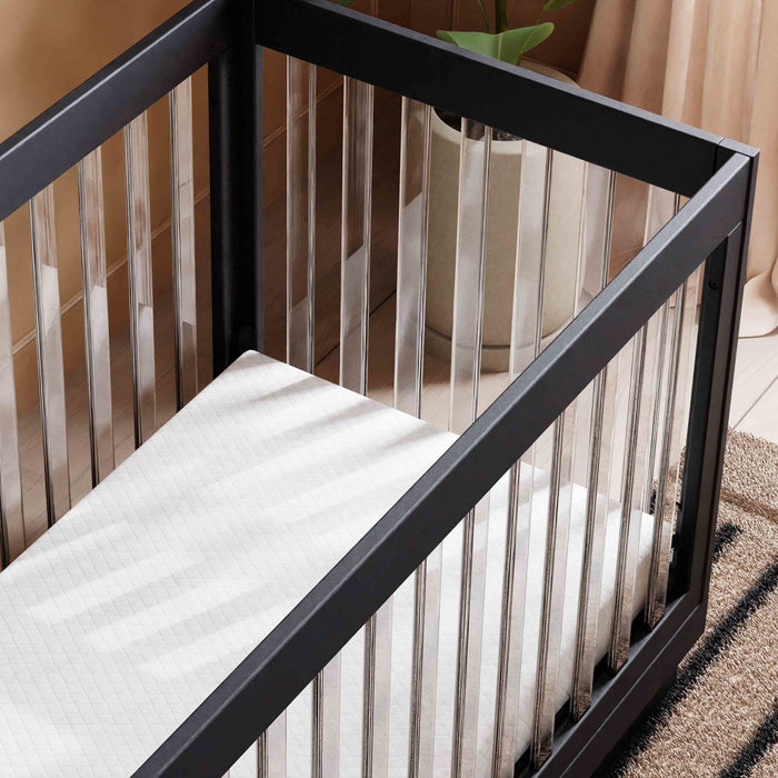 Black Friday Deal! Babyletto Harlow Acrylic 3-in-1 Convertible Crib with Toddler Bed Conversion Kit