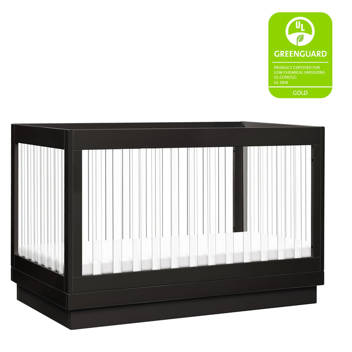 Black Friday Deal! Babyletto Harlow Acrylic 3-in-1 Convertible Crib with Toddler Bed Conversion Kit