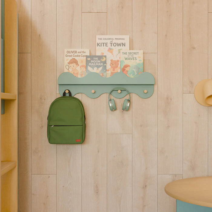 Babyletto Lido Wave Bookshelf with Hooks