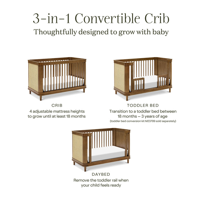 Black Friday Sale! Namesake Marin with Cane 3-in-1 Convertible Crib