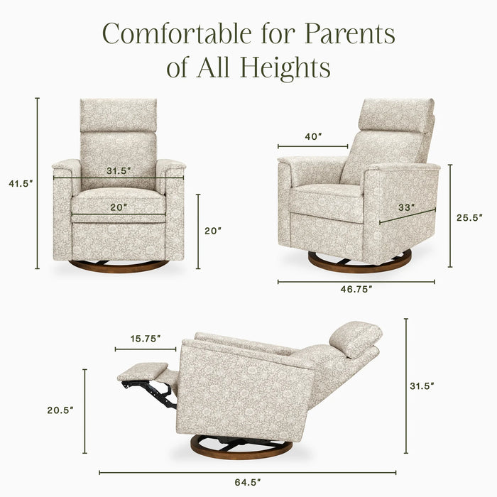 Namesake Willa Plus Power Glider Recliner + Power Headrest