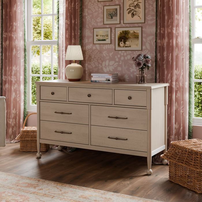 Namesake Alouette 7 Drawer Assembled Dresser Natural Walnut Namesake Alouette 7 Drawer Assembled Dresser Natural Walnut