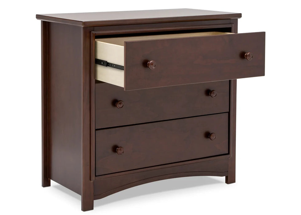 Delta Children Perry 3 Drawer Dresser with Changing Top and Interlocking Drawers
